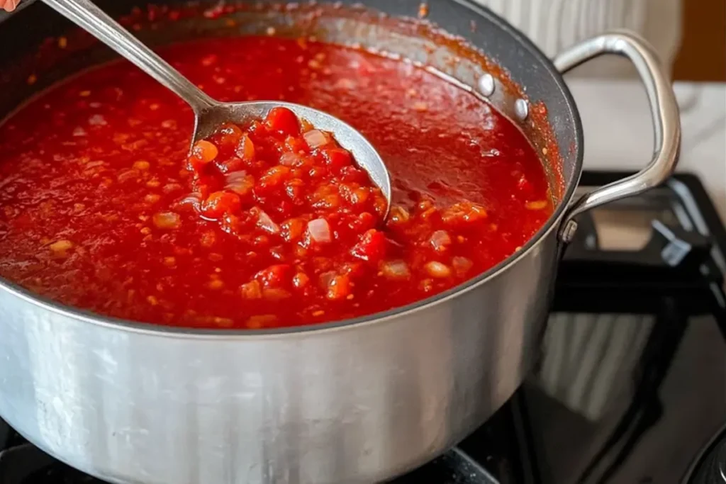 Bowl of traditional Russian borscht with sour cream and dill.